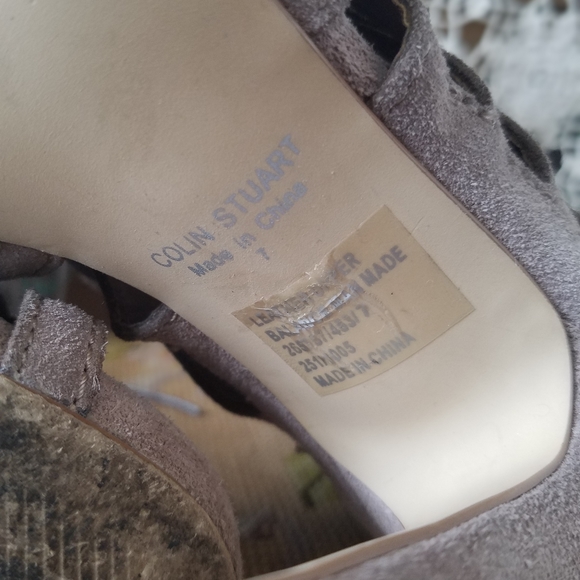 Brown Suede Laced Caged Heels - Picture 8 of 10